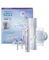 Genius 9000 Electric Toothbrush with 3 Replacement Heads & Smart Travel Case, Purple Orchid